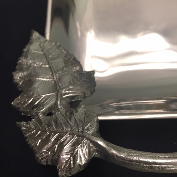 🌿New🍃Martha Stewart 14 inch leave🍃🌿Silver Tray🍃 - Picture 7 of 7